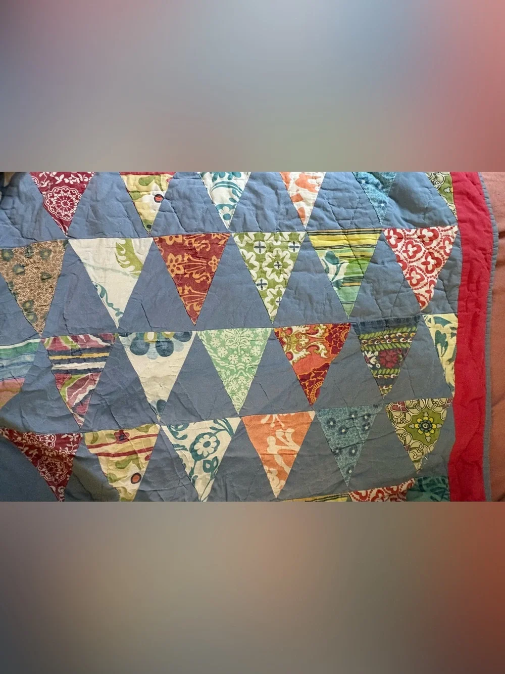 A.P.C. / SEMIOLOGIE rare vintage quilt Colour Triangles